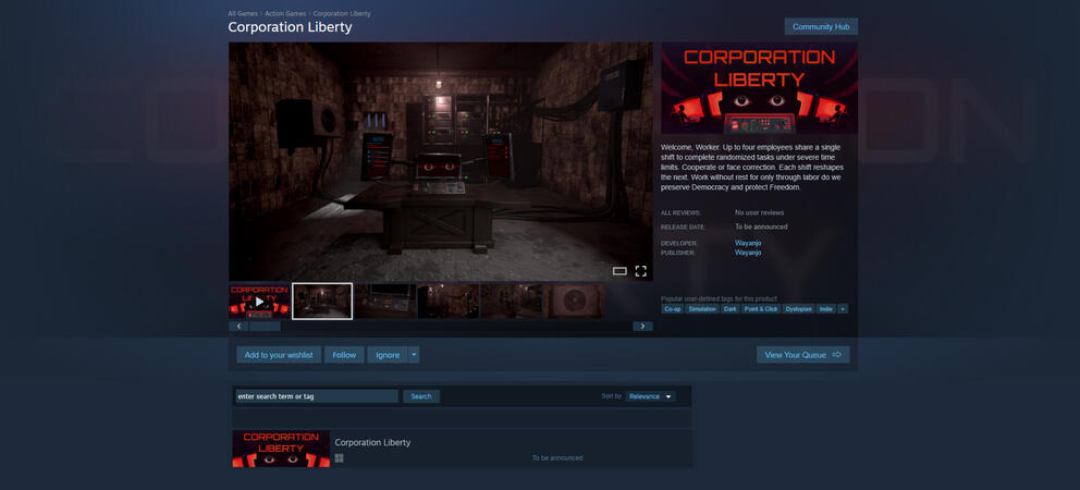https://store.steampowered.com/app/4158390/Corporation_Liberty/